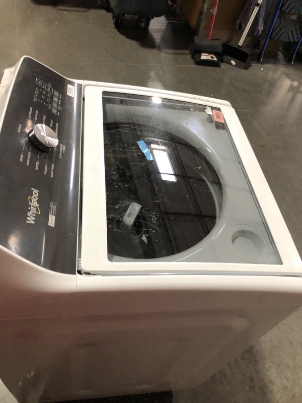 Photo 9 of **PREV USED-MINOR SCRATCHES ON THE ITEM**
Whirlpool 2 in 1 Removable Agitator 4.7-cu ft High Efficiency Impeller and Agitator Top-Load Washer (White)
