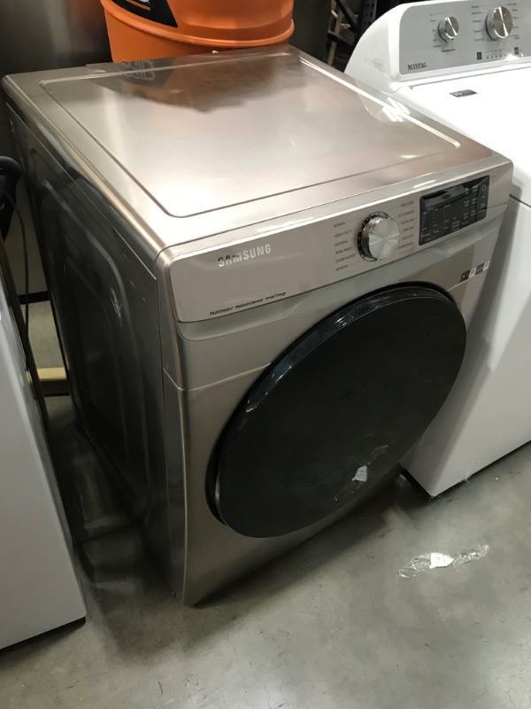 Photo 3 of Samsung 7.5-cu ft Stackable Steam Cycle Smart Electric Dryer (Champagne)
