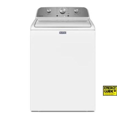 Photo 1 of Maytag 4.5-cu ft High Efficiency Agitator Top-Load Washer (White)
