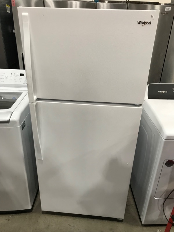 Photo 4 of ***NOT FUNCTIONAL - FOR PARTS ONLY - NONREFUNDABLE - SEE COMMENTS***
Whirlpool 14.3-cu ft Top-Freezer Refrigerator (White)
