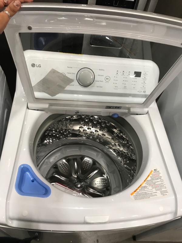 Photo 3 of LG ColdWash 5-cu ft High Efficiency Impeller Top-Load Washer (White) ENERGY STAR
