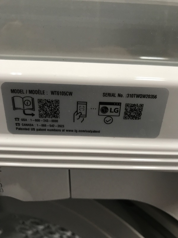 Photo 4 of LG 4.1-cu ft Agitator Top-Load Washer (White)
