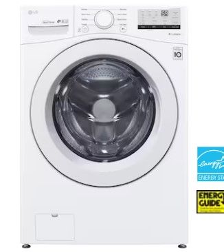 Photo 1 of ***Parts Only***LG 4.5-cu ft High Efficiency Stackable Front-Load Washer (White) ENERGY STAR
