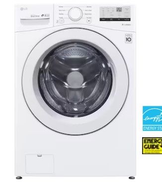 Photo 1 of LG 4.5-cu ft High Efficiency Stackable Front-Load Washer (White) ENERGY STAR
