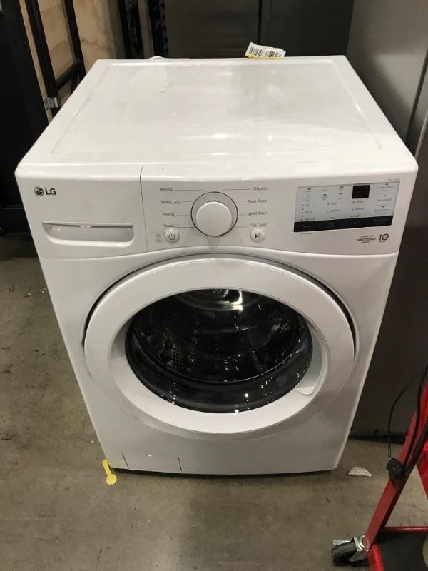 Photo 2 of ***Parts Only***LG 4.5-cu ft High Efficiency Stackable Front-Load Washer (White) ENERGY STAR
