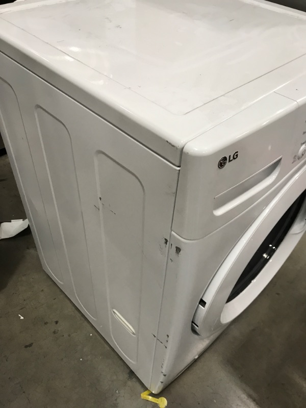 Photo 4 of LG 4.5-cu ft High Efficiency Stackable Front-Load Washer (White) ENERGY STAR
