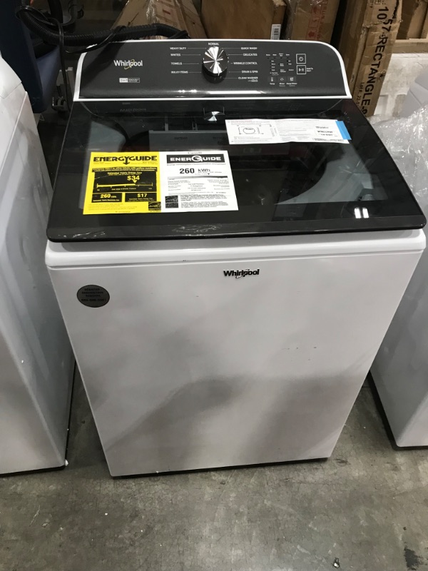 Photo 4 of Whirlpool 5.2-cu ft High Efficiency Impeller and Agitator Top-Load Washer (White) ENERGY STAR
