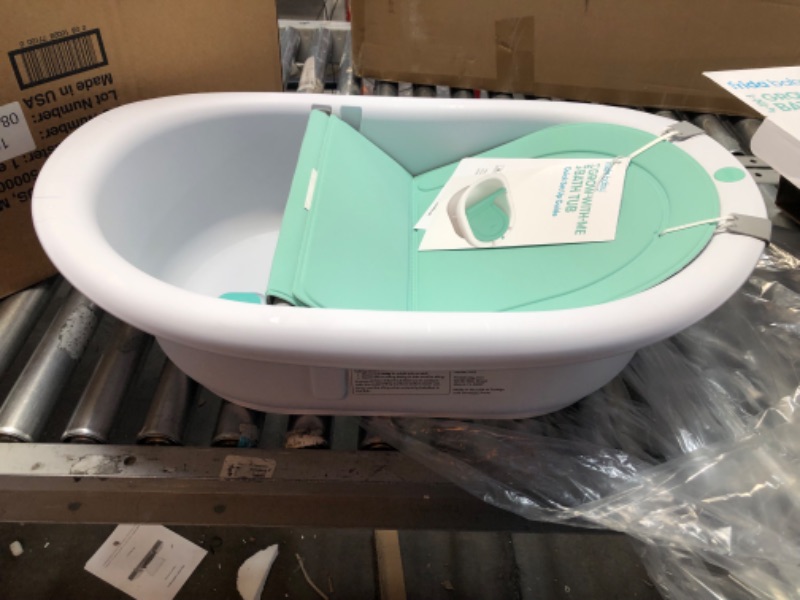 Photo 2 of 4-in-1 Grow-with-Me Bath Tub by Frida Baby Transforms Infant Bathtub to Toddler Bath Seat with Backrest for Assisted Sitting in Tub