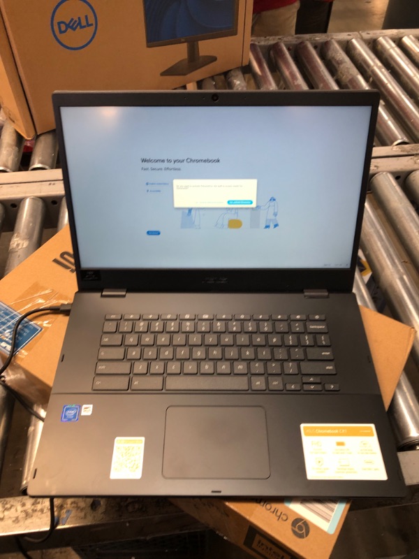 Photo 2 of ASUS Chromebook CX1, 15.6" Full HD NanoEdge Display, Intel Celeron N3350 Processor, 64GB eMMC Storage, 4GB RAM, Spill-Resistant Keyboard, Chrome OS, Mineral Gray, CX1500CNA-WS44F
