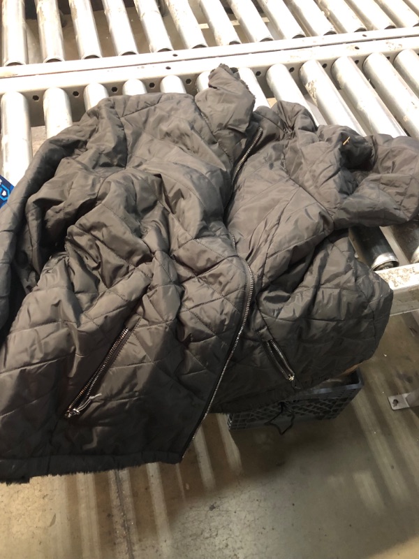 Photo 1 of Free Country Men's Jet Black Polyester Hooded Insulated Panel Jacket (XX Large)
