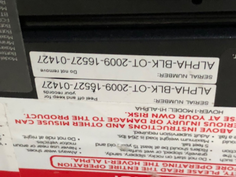 Photo 5 of ***NOT FUNCTIONAL - FOR PARTS ONLY - NONREFUNDABLE - SEE COMMENTS***
Hover-1 Alpha Electric Scooter | 18MPH, 12M Range, 5HR Charge, LCD Display, 10 Inch High-Grip Tires, 264LB Max Weight, Cert. & Tested - Safe for Kids, Teens & Adults
