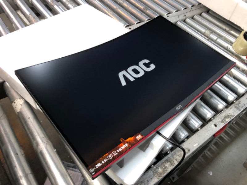 Photo 2 of AOC C27G2Z 27" Curved Frameless Ultra-Fast Gaming Monitor, FHD 1080p, 0.5ms 240Hz, FreeSync, HDMI/DP/VGA, Height Adjustable, 3-Year Zero Dead Pixel Guarantee, Black, 27" FHD Curved 27 in FHD Curved 240Hz 0.5ms