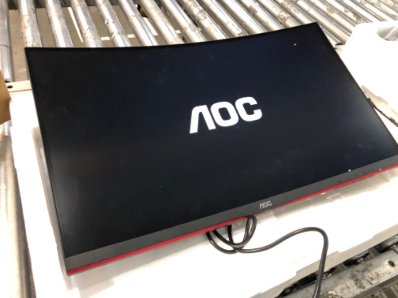 Photo 3 of AOC C27G2Z 27" Curved Frameless Ultra-Fast Gaming Monitor, FHD 1080p, 0.5ms 240Hz, FreeSync, HDMI/DP/VGA, Height Adjustable, 3-Year Zero Dead Pixel Guarantee, Black, 27" FHD Curved 27 in FHD Curved 240Hz 0.5ms