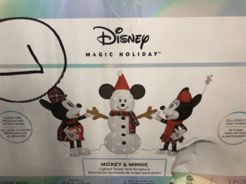Photo 1 of **NON REFUNDABLE NO RETURNS SOLD AS IS**
**PARTS ONLY**Mickey and Minnie Mouse Christmas decorations 