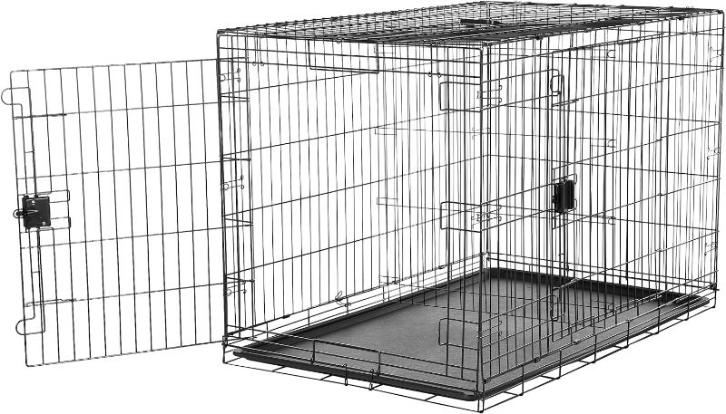 Photo 1 of ***MAJOR DAMAGE - BENT - LIKELY MISSING PARTS***
Amazon Basics Foldable Metal Dog Crate 48"L x 30"W x 32.5"H