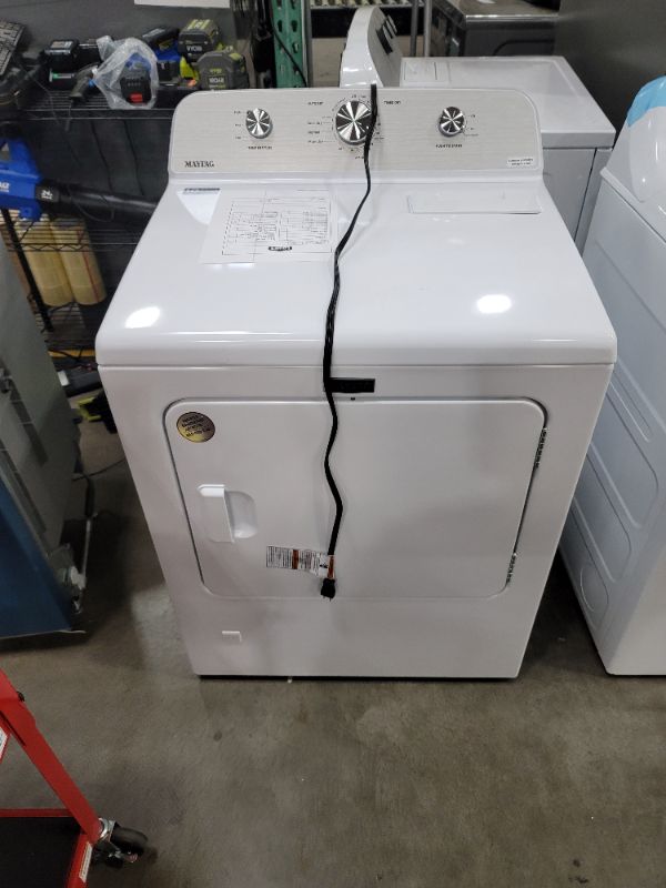 Photo 2 of Maytag - 7.0 Cu. Ft. Gas Dryer with Wrinkle Prevent - White
