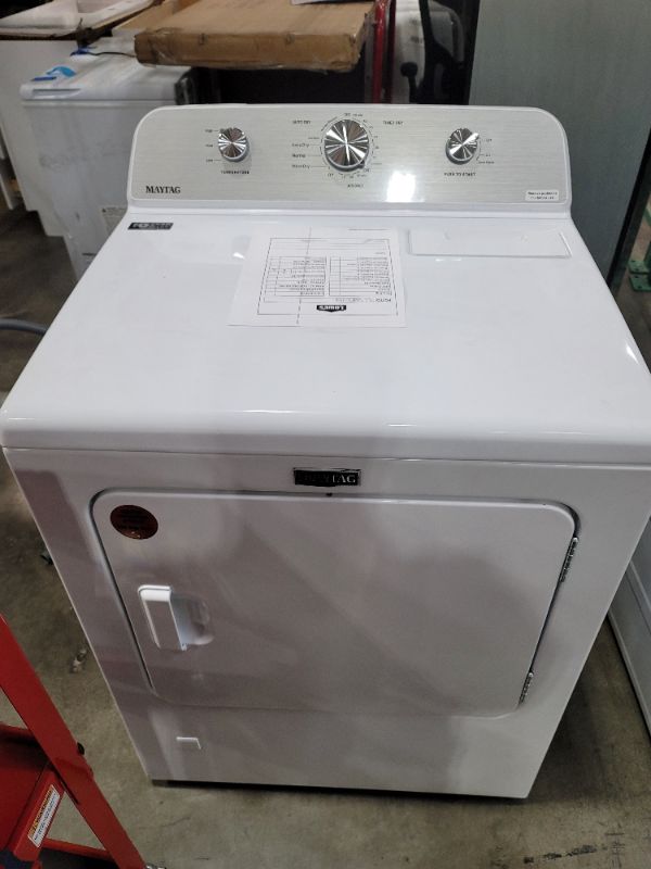 Photo 2 of Maytag - 7.0 Cu. Ft. Gas Dryer with Wrinkle Prevent - White
