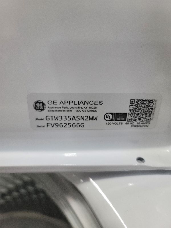 Photo 5 of GE 4.2-cu ft Agitator Top-Load Washer (White)
