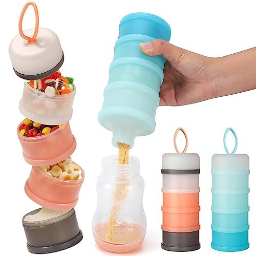 Photo 1 of Baby Formula Dispenser, Stackable Formula Dispenser, Formula Travel Container, Non-Spill Stackable Storage Container, BPA Free, Snack Container for Ad