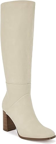 Photo 1 of Coutgo Womens Knee High Boots Chunky Block Heels Square Toe Side Zipper Faux Suede Fall Winter Comfort Boot SIZE 9.5W 