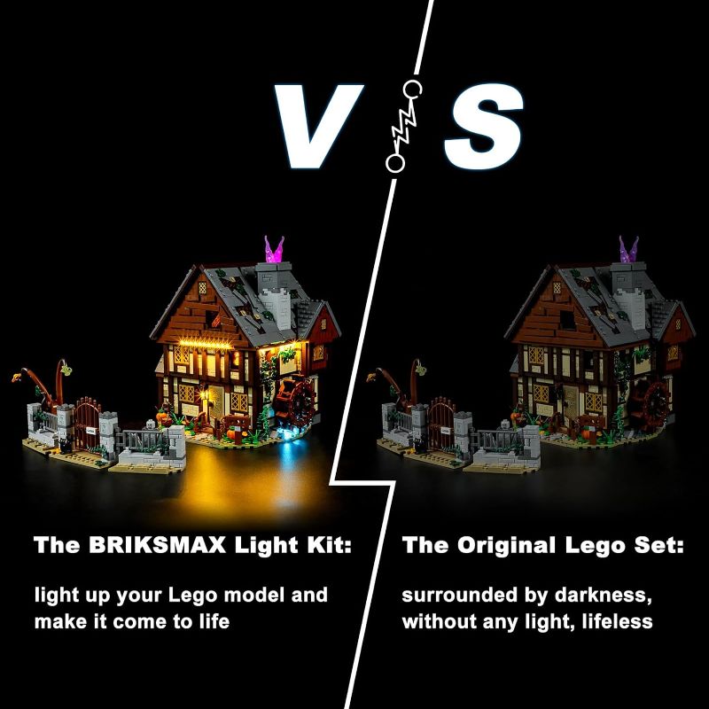 Photo 2 of BRIKSMAX Led Lighting Kit for LEGO-21341 Disney Hocus Pocus: The Sanderson Sisters' Cottag - Compatible with Lego ldeas Building Blocks Model- Not Include Lego Set