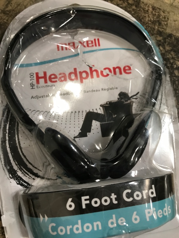 Photo 2 of Maxell 190319 Stereo Headphone, Black (Packaging May Vary)