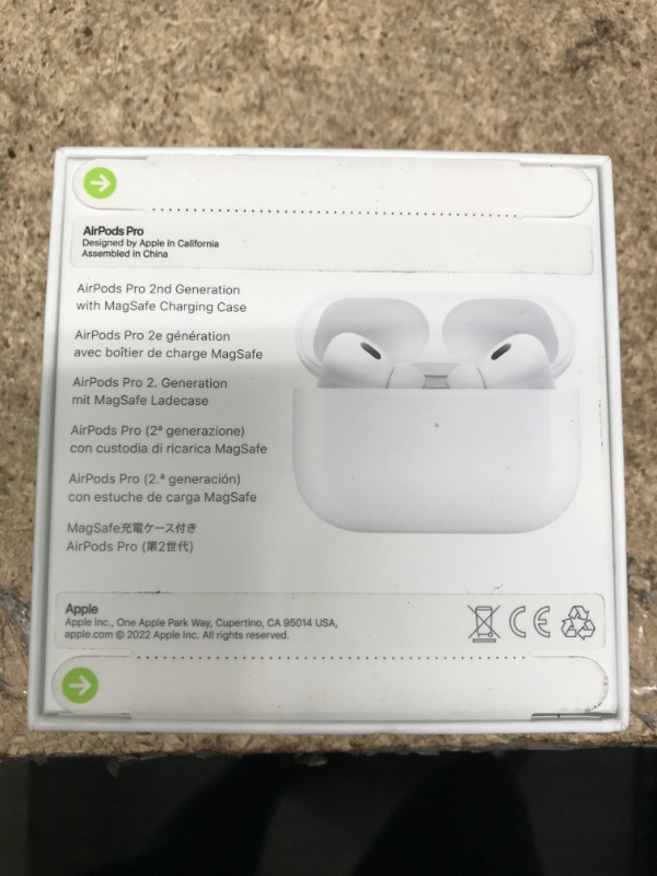 Photo 2 of Apple AirPods Pro (2nd Generation) Wireless Earbuds, Up to 2X More Active Noise Cancelling, Adaptive Transparency, Personalized Spatial Audio, MagSafe Charging Case, Bluetooth Headphones for iPhone