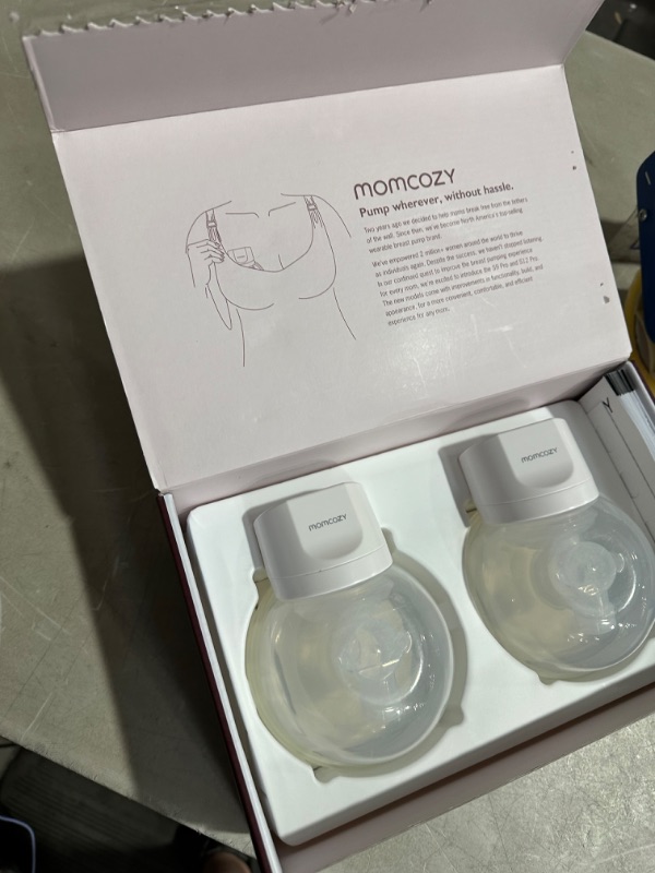 Photo 5 of Momcozy S12 Pro Hands-Free Breast Pump Wearable, Double Wireless Pump with Comfortable Double-Sealed Flange, 3 Modes & 9 Levels Electric Pump Portable, Smart Display, 24mm, 2 Pack Pack of 2 White