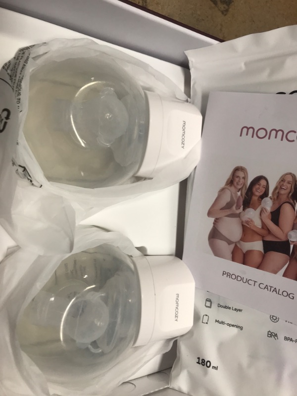 Photo 2 of Momcozy S12 Pro Hands-Free Breast Pump Pack of 2 White