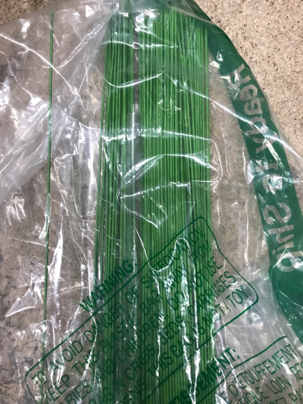 Photo 2 of 100PCS 18Ga Floral Stem Wires,Green Crafting Floral Stem Wire for DIY Crafts and Flower Arrangement 14 Inches