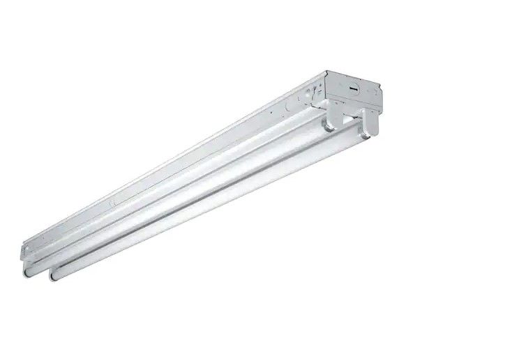 Photo 2 of 40-Watt 2-Light White 4 ft. Fluorescent Strip Light
