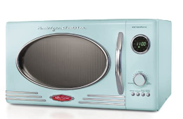 Photo 1 of ***SEE NOTE*** Nostalgia Retro Countertop Microwave Oven, 0.9 Cu. Ft. 800-Watts with LED Digital Display, Child Lock, Easy Clean Interior, Vintage Design With Crumb Tray, Aqua Aqua Microwave