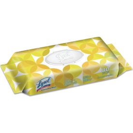 Photo 1 of ** MISSING ONE TOPPER FOR ONE PACKET OF LYSOL** Lysol® Disinfecting Wipes Flatpacks Lemon/Lime 80/Pack 6 Packs (RAC99716CT)