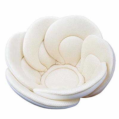 Photo 1 of Baby Bath Pad for Infant Bathtub Sink Flower Mat Tub Little Lotus - Petal Soft Supports Lounger Newborn Bathing Insert Seat Baby Essentials - Baby Gifts - 31" (white)
