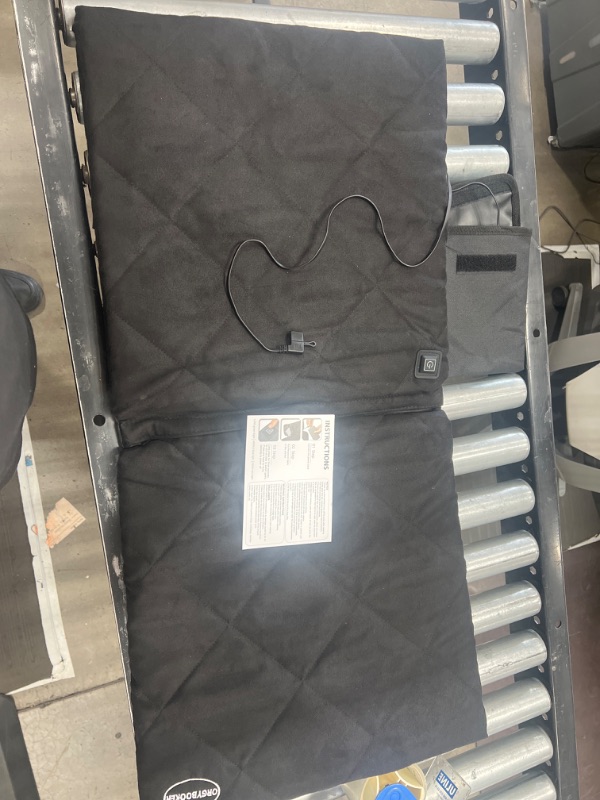 Photo 3 of **DOES NOT INCLUDE POWER BANK** Portable Foldable Heated Stadium Seat, Heated Seat Cushion USB Powered?No Power Bank? 3 Mode Adjustable Pad with Pocket, Heated Memory Foam Backrest Cushion for Outdoor,Indoor Sports
