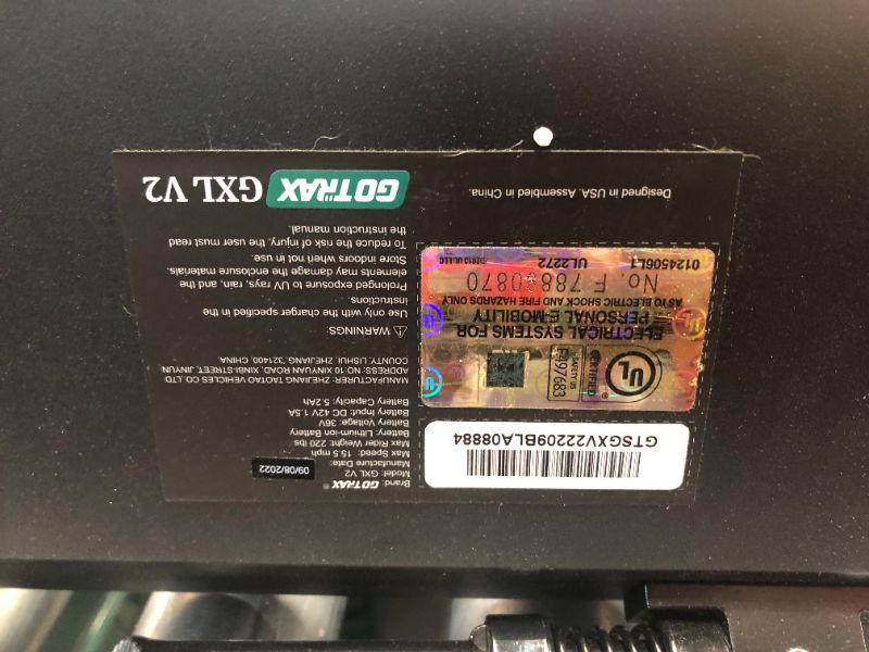 Photo 4 of **MISSING PARTS UNKNOWN** Gotrax GXL V2 Commuting Electric Scooter - 8.5" Air Filled Tires - 15.5mph & ...