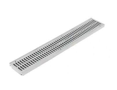 Photo 1 of 2 ft. Plastic Spee-D Channel Drain Grate in Gray
