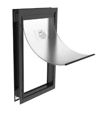 Photo 1 of 14.6 in x 23.4 in Extra Large Deluxe Aluminum Pet Door Adjustable Tunnel in Black
