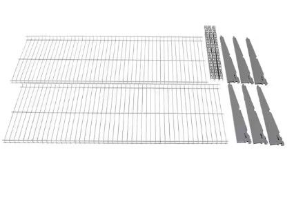 Photo 1 of **incomplete ** FastTrack 16 in. x 48 in. Steel Garage Wall Shelving in Silver (2-Pack)
