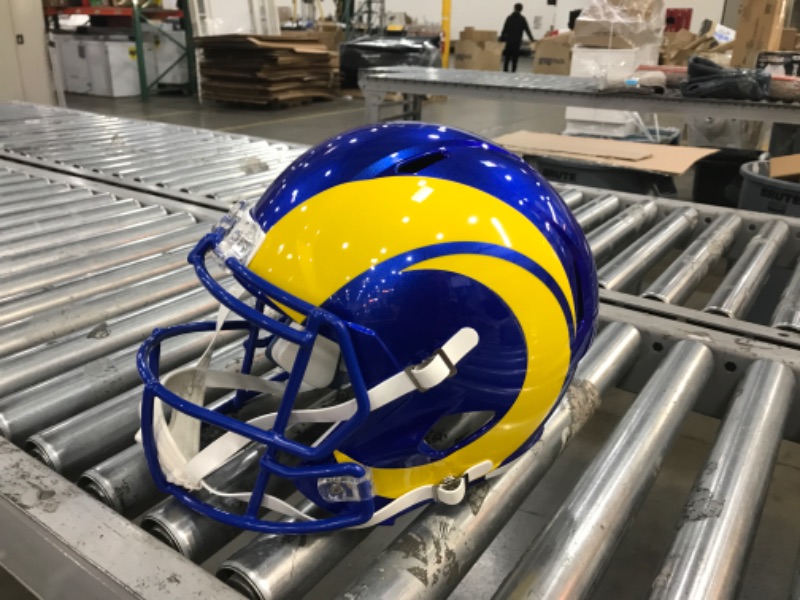 Photo 1 of Riddell NFL Full Size Replica Speed Helmet Los Angeles Rams One Size