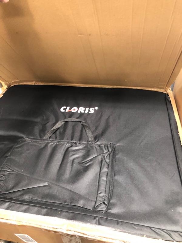 Photo 6 of ***DAMAGED READ NOTES***CLORIS 84" Professional Massage Table Portable 2 Folding Lightweight Facial Salon Spa Tattoo Bed Height Adjustable with Carrying Bag & Wooden Leg Hold Up to 1100LBS Black-wooden Leg