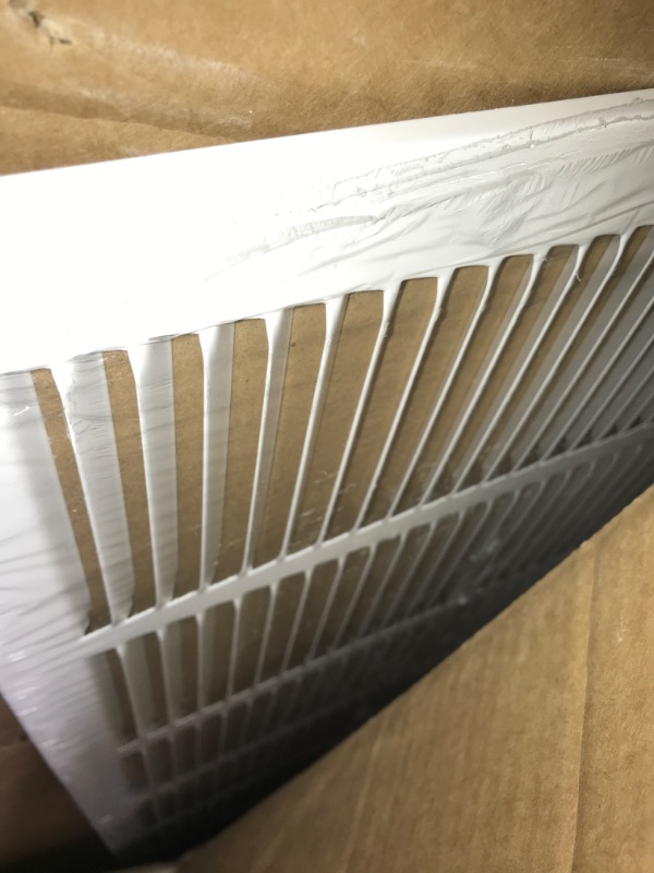 Photo 2 of 30"w X 14"h Steel Return Air Grilles - Sidewall and Ceiling - HVAC Duct Cover - White [Outer Dimensions: 31.75"w X 15.75"h] 30 X 14 White