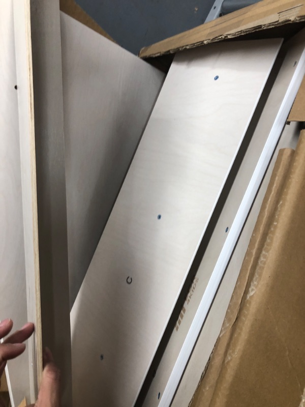 Photo 1 of ECR4Kids Double-Sided Mobile Book Display, Classroom Bookshelf, White Wash White Wash Book Display