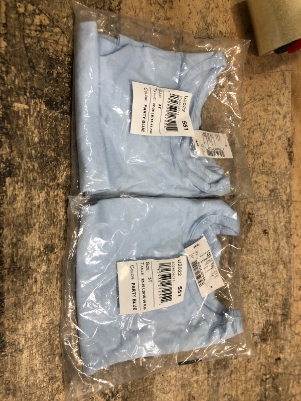 Photo 1 of 2 pack The Children's Place Baby and Toddler Girls High Low Basic Layering Tee 3T Party Blue