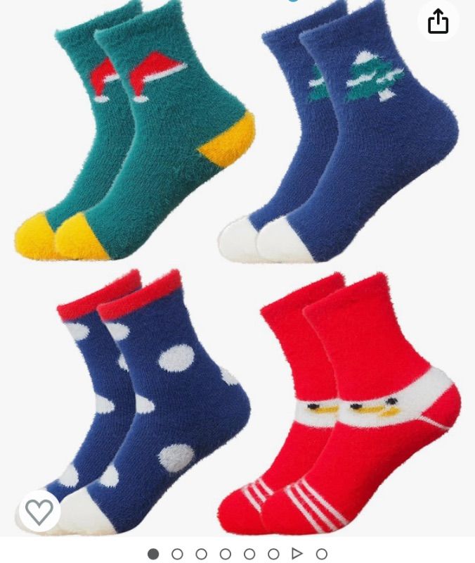 Photo 1 of JDQ 5 Pairs Colorful Socks - Funny Novelty Cute Crew Socks for Winter Gift for Unisex Teen