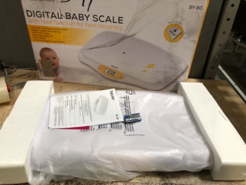 Photo 2 of Beurer BY80 Digital Baby Scale, Infant Scale for Weighing in Pounds, Ounces, or Kilograms up to 44 lbs, Newborn Scale with Hold Function, Pet Scale for Cats and Dogs