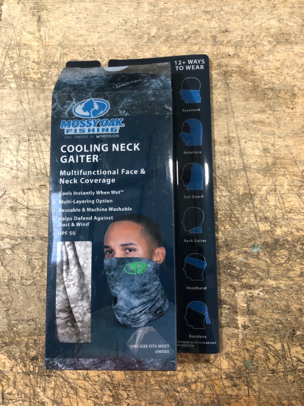 Photo 2 of *COLOR MAY BE DIFFERENT THAN PHOTO* Mossy Oak Camo Cooling Neck Gaiter 12+ Ways To Wears, UPF 50, Cools when Wet- Mossy Oak