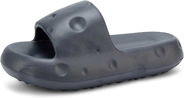 Photo 1 of incarpo Cheese Sandals Cheese Slides for Women Ultimate Comfort Soft Non-Slip Indoor Slippers Shower Shoes Cushioned Thick Sole
size 40-41 dark grey