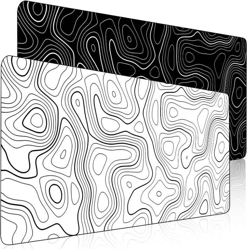 Photo 1 of 7 Patterns 3 Sizes 2 Pack / 1 Pack Gaming Mouse Pad Topographic Contour Large Mouse Pad for Desk Keyboard and Mouse Pad Desk Mat Computer Mat Protector Mat - 35.5"L*15.8"W