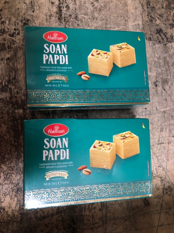 Photo 2 of *BEST BY 4/10/2024* 2 PACK Haldiram Soan Papdi (Regular Classic ,250gm)